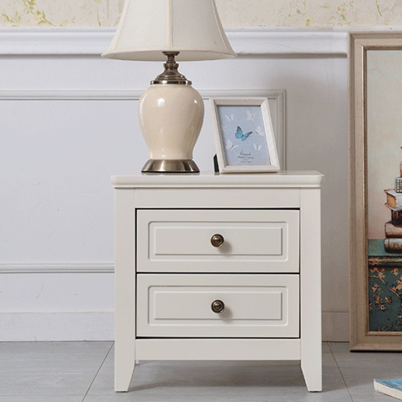 Moderna mesa de noche de madera maciza dormitorio de 2 caviones de noche con 4 patas