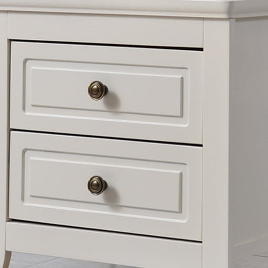 Moderna mesa de noche de madera maciza dormitorio de 2 caviones de noche con 4 patas