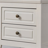 Moderna mesa de noche de madera maciza dormitorio de 2 caviones de noche con 4 patas