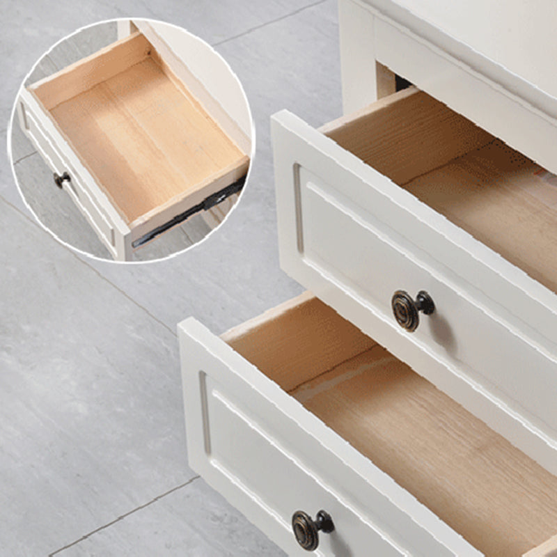 Moderna mesa de noche de madera maciza dormitorio de 2 caviones de noche con 4 patas