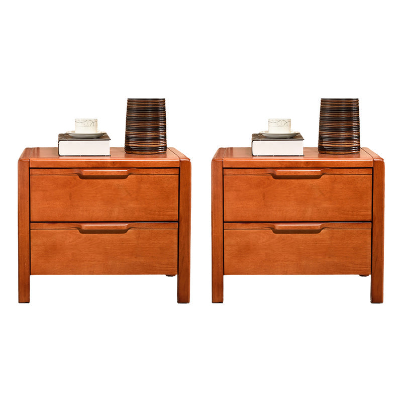 Table de nuit de 2 dessinateurs Modern Wood Wood Tablette, 19,3 "de haut