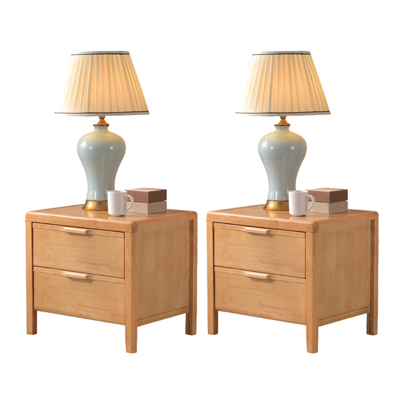 Table de nuit de 2 dessinateurs Modern Wood Wood Tablette, 19,3 "de haut