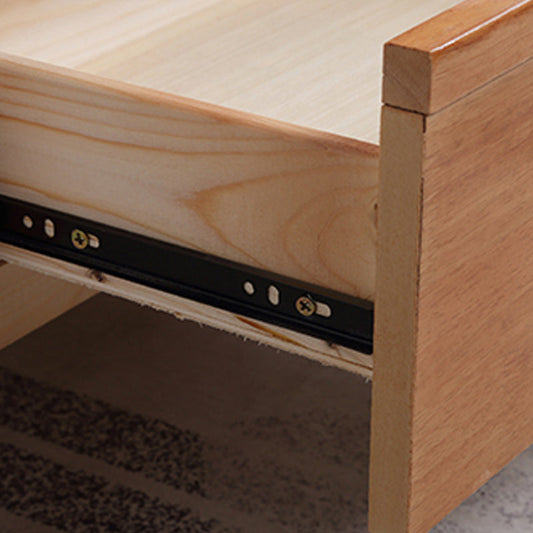 Mesa nocturna de 2-Drawers Moderna de madera solidal, 19.3 "de alto