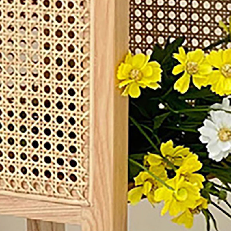 Mesa de noche de madera sólida de cama de cama moderna con estante inferior, 24.4 "de alto