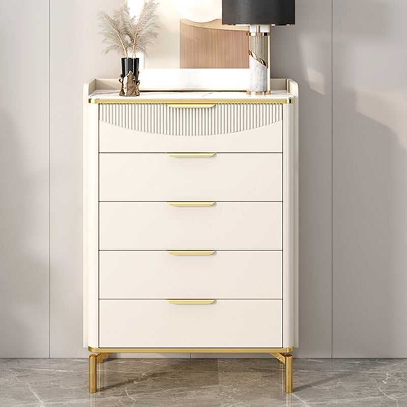 Glam Wooden Storage Chest Bedroom Chest in White with Drawers 5 Clearhalo 'Bedroom Furniture' 'Dressers & Chests' 'dressers_chests' 'furn' 'furn_dressers_chests' 'Furniture' 6048010