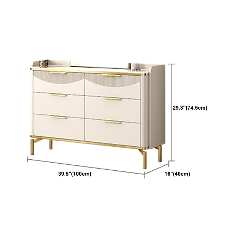 Glam Wooden Storage Chest Bedroom Chest in White with Drawers Clearhalo 'Bedroom Furniture' 'Dressers & Chests' 'dressers_chests' 'furn' 'furn_dressers_chests' 'Furniture' 6048025