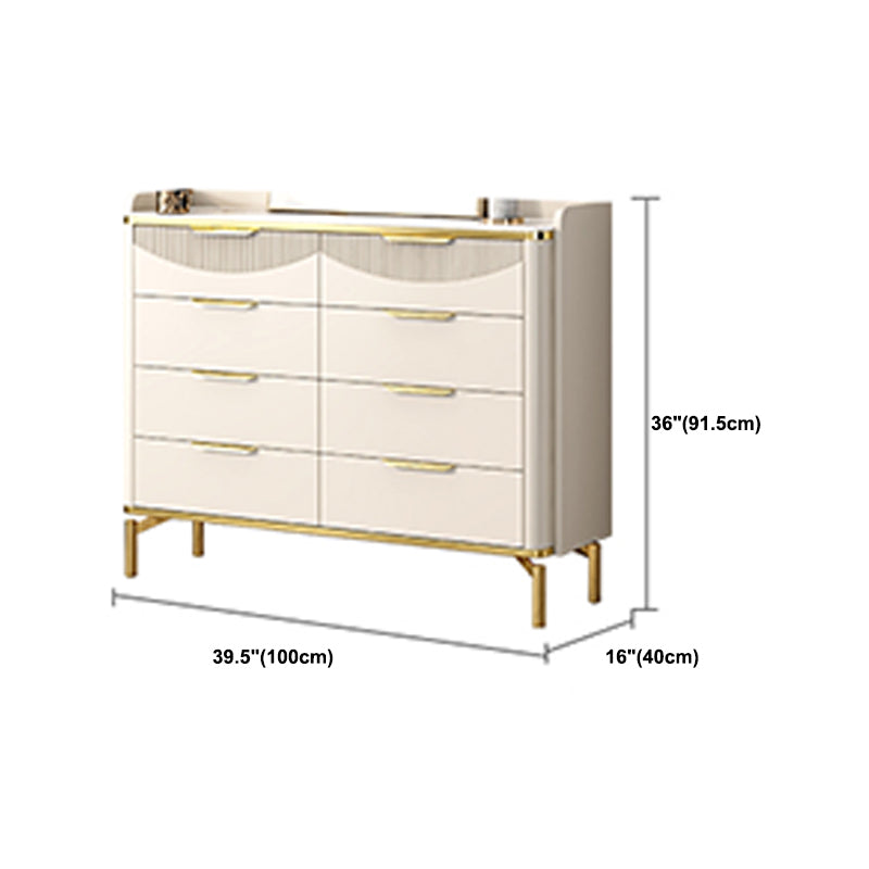 Glam Wooden Storage Chest Bedroom Chest in White with Drawers Clearhalo 'Bedroom Furniture' 'Dressers & Chests' 'dressers_chests' 'furn' 'furn_dressers_chests' 'Furniture' 6048027