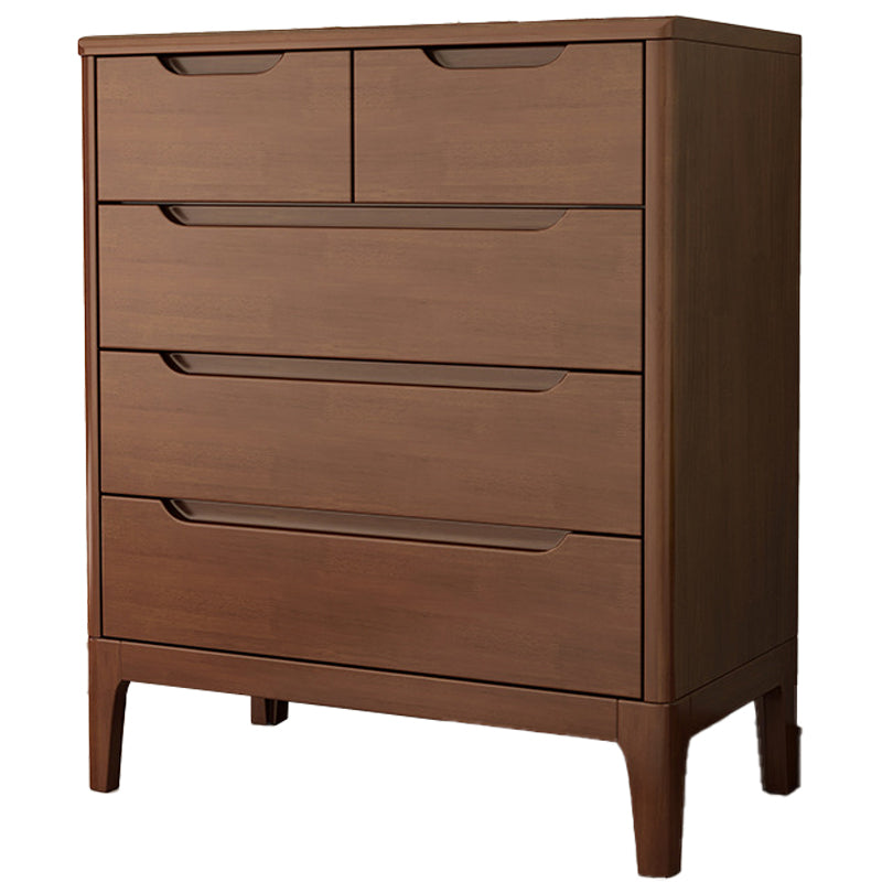 Modern 16 "W opbergkist rubberen houten thuiskist met laden