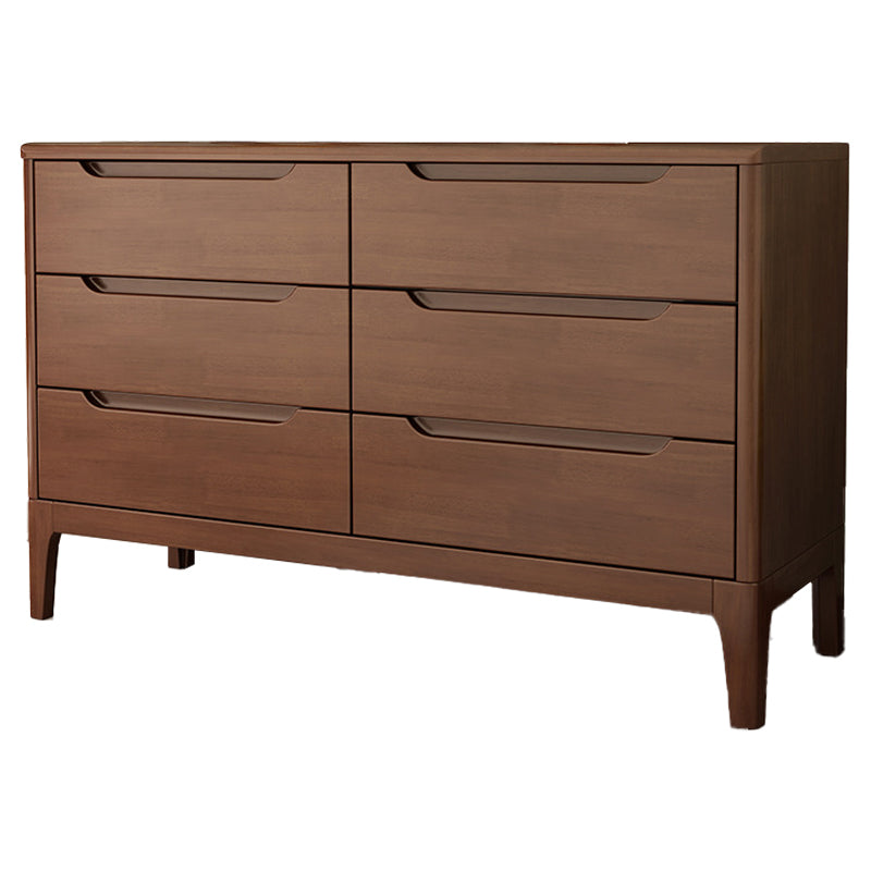 Modern 16 "W opbergkist rubberen houten thuiskist met laden