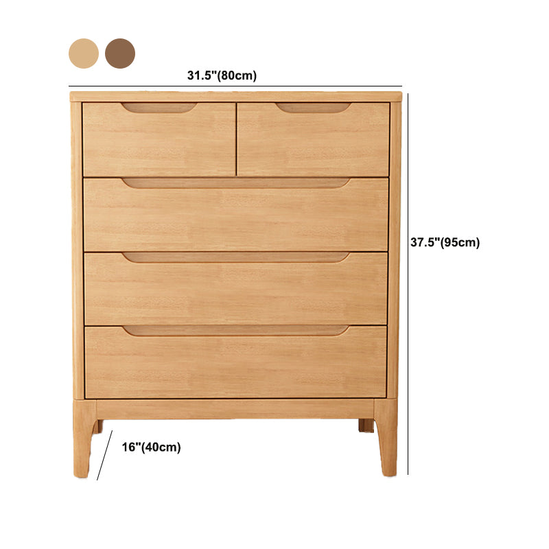 Modern 16 "W opbergkist rubberen houten thuiskist met laden