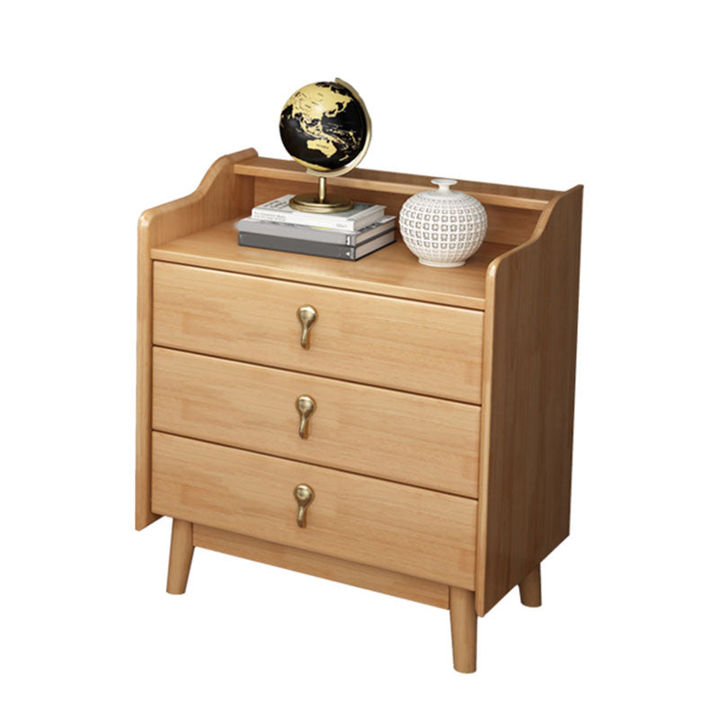 Glam Rubber Wood Bedroom Storage Chest Vertical Chest with Drawers Natural 3 Clearhalo 'Bedroom Furniture' 'Dressers & Chests' 'dressers_chests' 'furn' 'furn_dressers_chests' 'Furniture' 6048083
