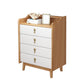 Glam Rubber Wood Bedroom Storage Chest Vertical Chest with Drawers Natural Wood White 4 Clearhalo 'Bedroom Furniture' 'Dressers & Chests' 'dressers_chests' 'furn' 'furn_dressers_chests' 'Furniture' 6048092