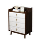Glam Rubber Wood Bedroom Storage Chest Vertical Chest with Drawers Walnut White 4 Clearhalo 'Bedroom Furniture' 'Dressers & Chests' 'dressers_chests' 'furn' 'furn_dressers_chests' 'Furniture' 6048094