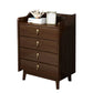 Glam Rubber Wood Bedroom Storage Chest Vertical Chest with Drawers Nut-Brown 4 Clearhalo 'Bedroom Furniture' 'Dressers & Chests' 'dressers_chests' 'furn' 'furn_dressers_chests' 'Furniture' 6048097