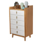 Glam Rubber Wood Bedroom Storage Chest Vertical Chest with Drawers Natural Wood White 5 Clearhalo 'Bedroom Furniture' 'Dressers & Chests' 'dressers_chests' 'furn' 'furn_dressers_chests' 'Furniture' 6048100