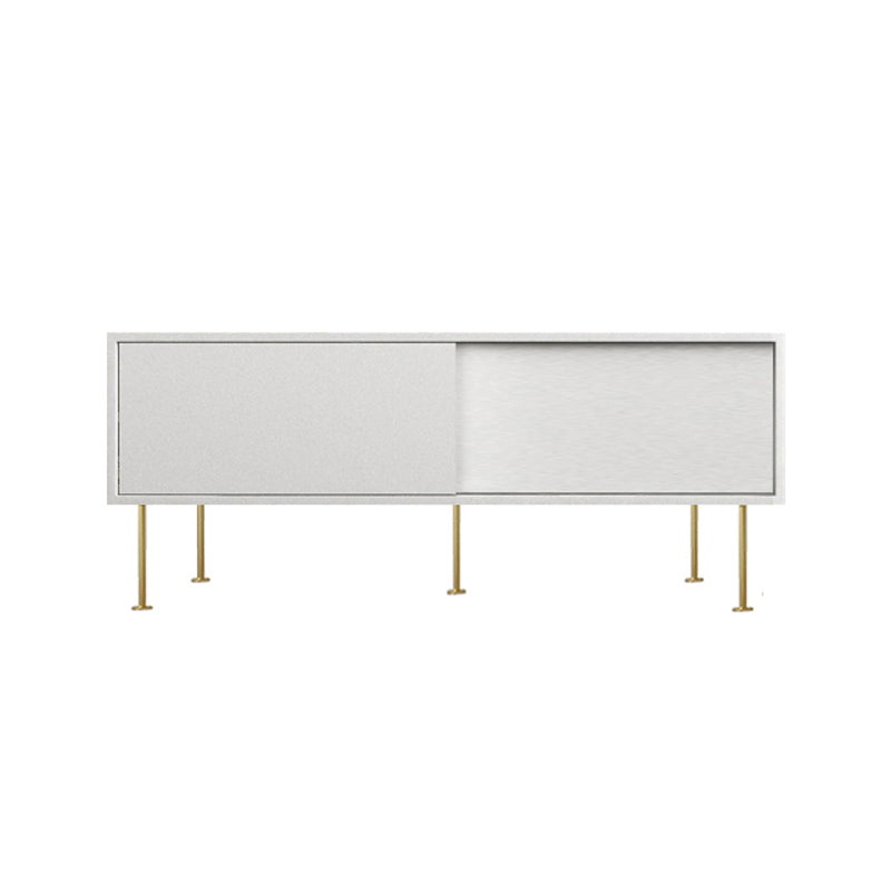 Wooden Enclosed Storage TV Stand Luxury White TV Cabinet for Home 59"L x 16"W x 22"H Clearhalo 'furn' 'furn_tv_stands_entertainment_centers' 'Furniture' 'Living Room Furniture' 'TV Stands & Entertainment Centers' 'TV Stands & Media Storage Furniture' 'tv_stands_entertainment_centers' 6048120