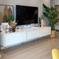 Wooden Enclosed Storage TV Stand Luxury White TV Cabinet for Home 71"L x 16"W x 22"H Clearhalo 'furn' 'furn_tv_stands_entertainment_centers' 'Furniture' 'Living Room Furniture' 'TV Stands & Entertainment Centers' 'TV Stands & Media Storage Furniture' 'tv_stands_entertainment_centers' 6048121