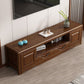 Modern Wood TV Media Stand 15" W Open Shelving TV Stand with Drawers 71"L x 15"W x 19"H Walnut Clearhalo 'furn' 'furn_tv_stands_entertainment_centers' 'Furniture' 'Living Room Furniture' 'TV Stands & Entertainment Centers' 'TV Stands & Media Storage Furniture' 'tv_stands_entertainment_centers' 6048198