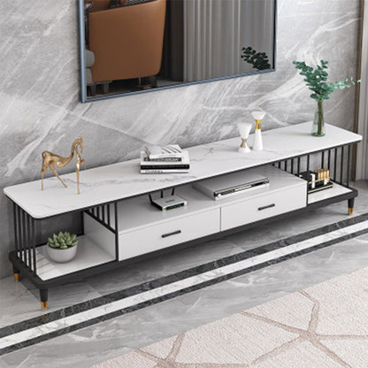 Italiaans rockboard tv -kast modern eenvoudige kleine familie woonkamer marmeren tv -standaard