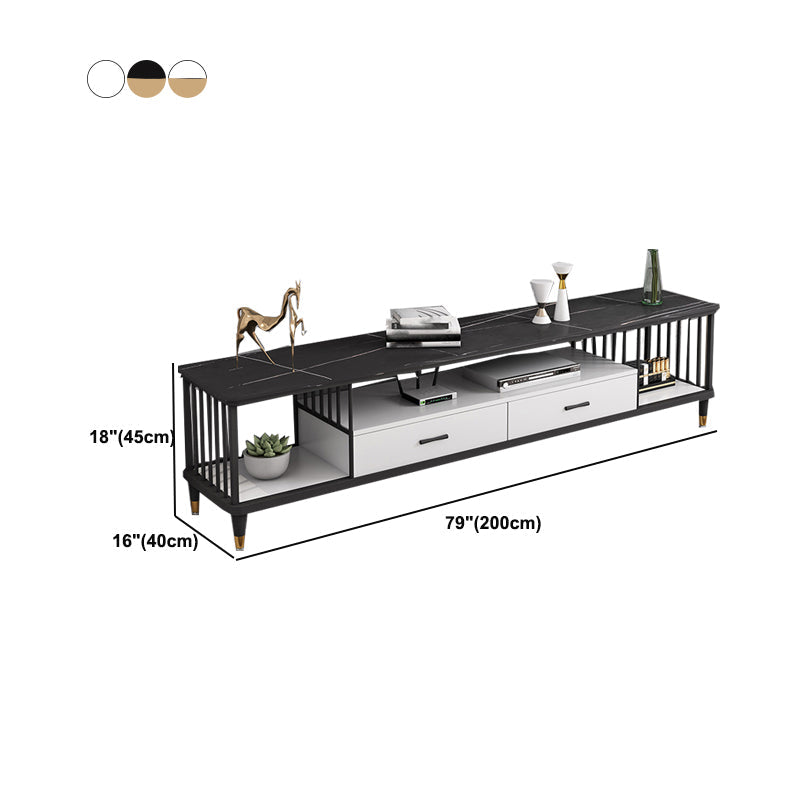 Italiaans rockboard tv -kast modern eenvoudige kleine familie woonkamer marmeren tv -standaard