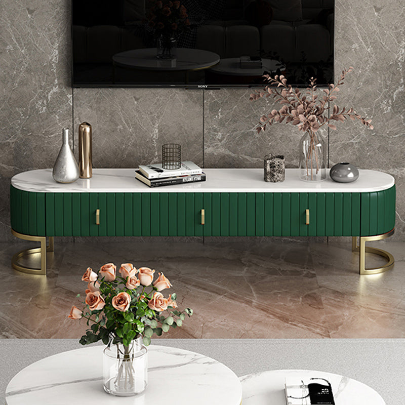Northern European Rock Board TV Cabinet Simple Modern Light Luxury TV Stand 79"L x 16"W x 18"H Green Clearhalo 'furn' 'furn_tv_stands_entertainment_centers' 'Furniture' 'Living Room Furniture' 'TV Stands & Entertainment Centers' 'TV Stands & Media Storage Furniture' 'tv_stands_entertainment_centers' 6048221
