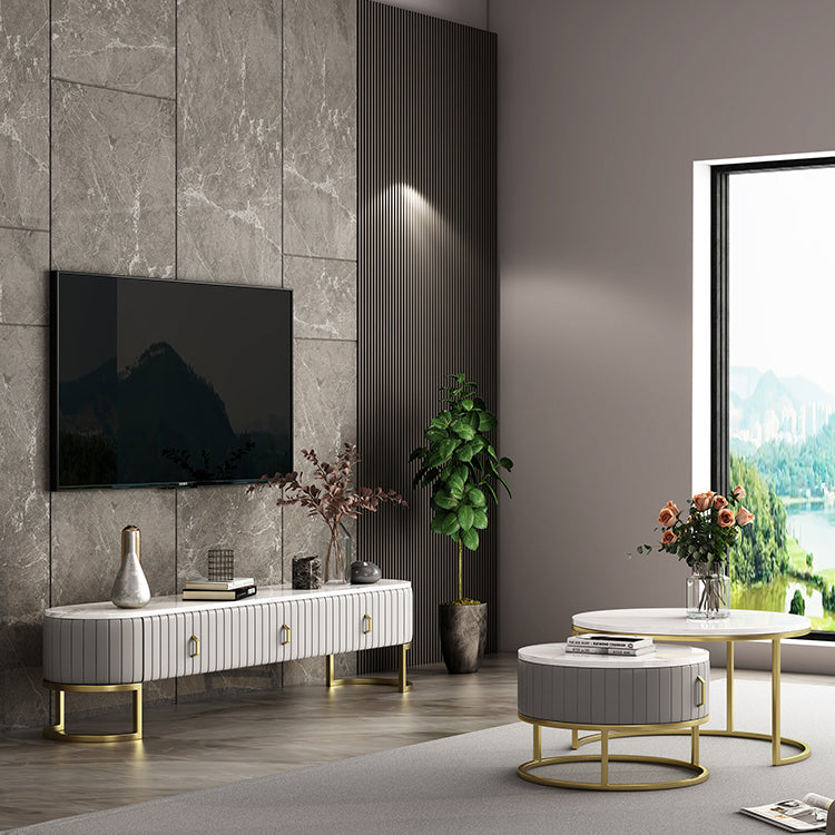 Northern European Rock Board TV Cabinet Simple Modern Light Luxury TV Stand Clearhalo 'furn' 'furn_tv_stands_entertainment_centers' 'Furniture' 'Living Room Furniture' 'TV Stands & Entertainment Centers' 'TV Stands & Media Storage Furniture' 'tv_stands_entertainment_centers' 6048227