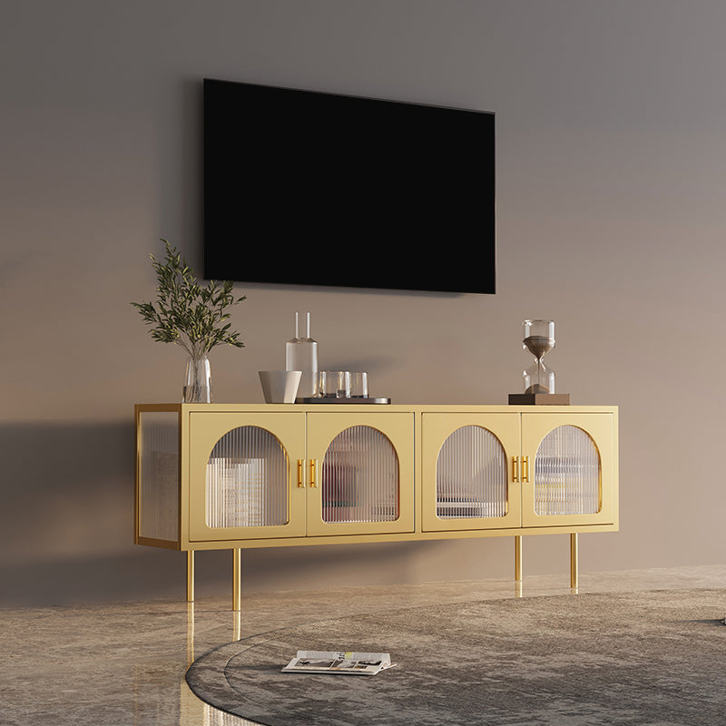 Nordic TV Cabinet Modern Simple Light Luxury Living Room TV Cabinet Small Family TV Stand Gold Clearhalo 'furn' 'furn_tv_stands_entertainment_centers' 'Furniture' 'Living Room Furniture' 'TV Stands & Entertainment Centers' 'TV Stands & Media Storage Furniture' 'tv_stands_entertainment_centers' 6048254