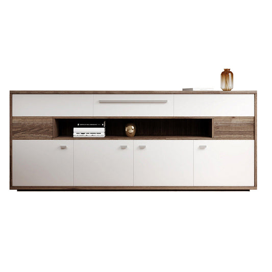 Modern TV Stand Console Faux Wood TV Stand Console with 2 Storage Clearhalo 'furn' 'furn_tv_stands_entertainment_centers' 'Furniture' 'Living Room Furniture' 'TV Stands & Entertainment Centers' 'TV Stands & Media Storage Furniture' 'tv_stands_entertainment_centers' 6048270