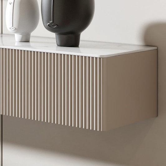 Contemporary 2 Drawers TV Stand Stone Counter Top Wall-mounted TV Cabinet