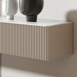 Contemporary 2 Drawers TV Stand Stone Counter Top Wall-mounted TV Cabinet