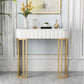 Console in marmo glam Tabella 14 "W Half Moon Console Accent Table per Hall