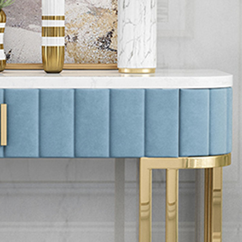 Console in marmo glam Tabella 14 "W Half Moon Console Accent Table per Hall