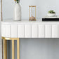 Console in marmo glam Tabella 14 "W Half Moon Console Accent Table per Hall