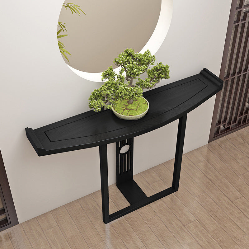 Console ovale da 11,8 "W del tavolo ovale moderno console in legno massiccio