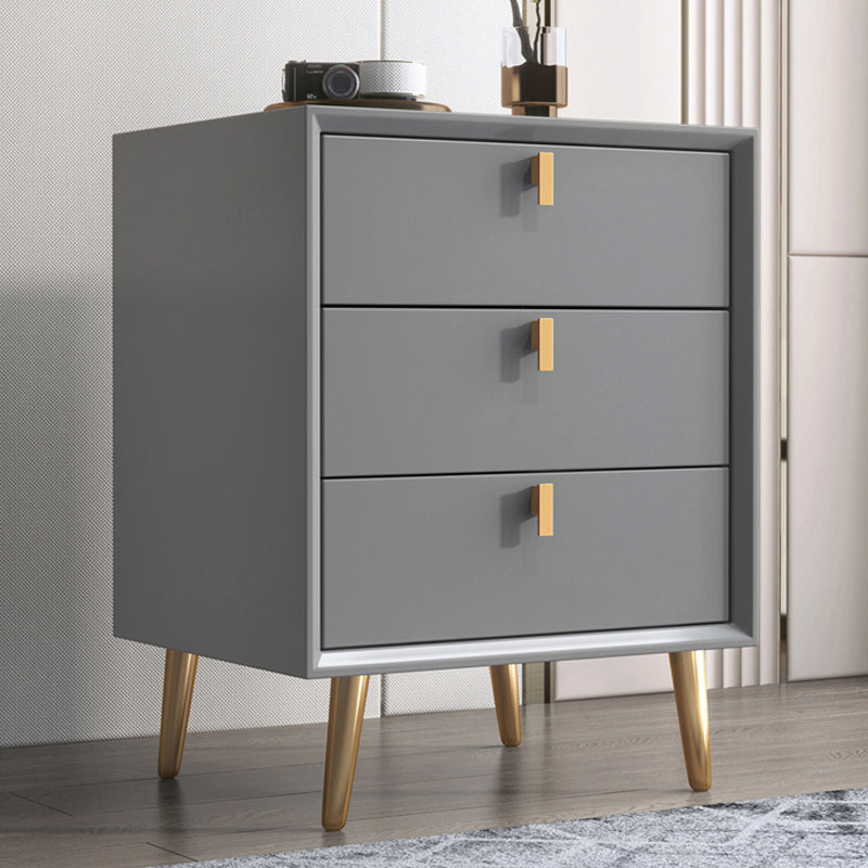 Table de nuit en bois massif moderne lit de nuit de lit moderne avec 3 tiroirs pour le salon 18 "W x 24" H