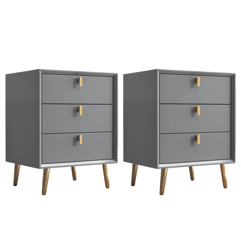 Table de nuit en bois massif moderne lit de nuit de lit moderne avec 3 tiroirs pour le salon 18 "W x 24" H