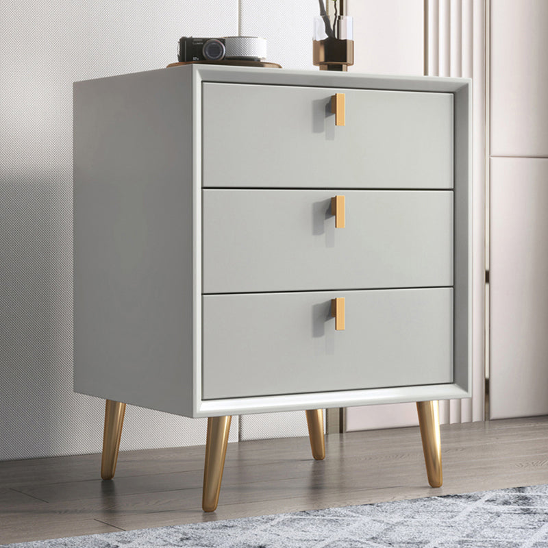 Table de nuit en bois massif moderne lit de nuit de lit moderne avec 3 tiroirs pour le salon 18 "W x 24" H