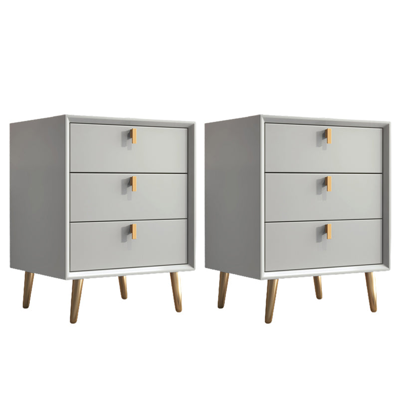 Table de nuit en bois massif moderne lit de nuit de lit moderne avec 3 tiroirs pour le salon 18 "W x 24" H