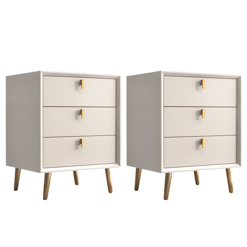 Table de nuit en bois massif moderne lit de nuit de lit moderne avec 3 tiroirs pour le salon 18 "W x 24" H