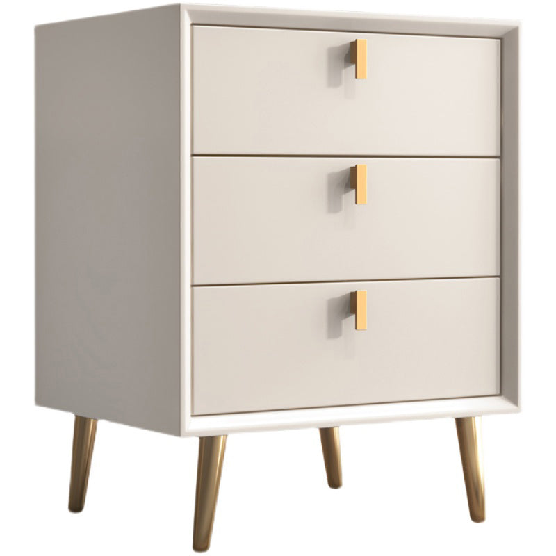 Table de nuit en bois massif moderne lit de nuit de lit moderne avec 3 tiroirs pour le salon 18 "W x 24" H