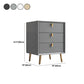 Table de nuit en bois massif moderne lit de nuit de lit moderne avec 3 tiroirs pour le salon 18 "W x 24" H