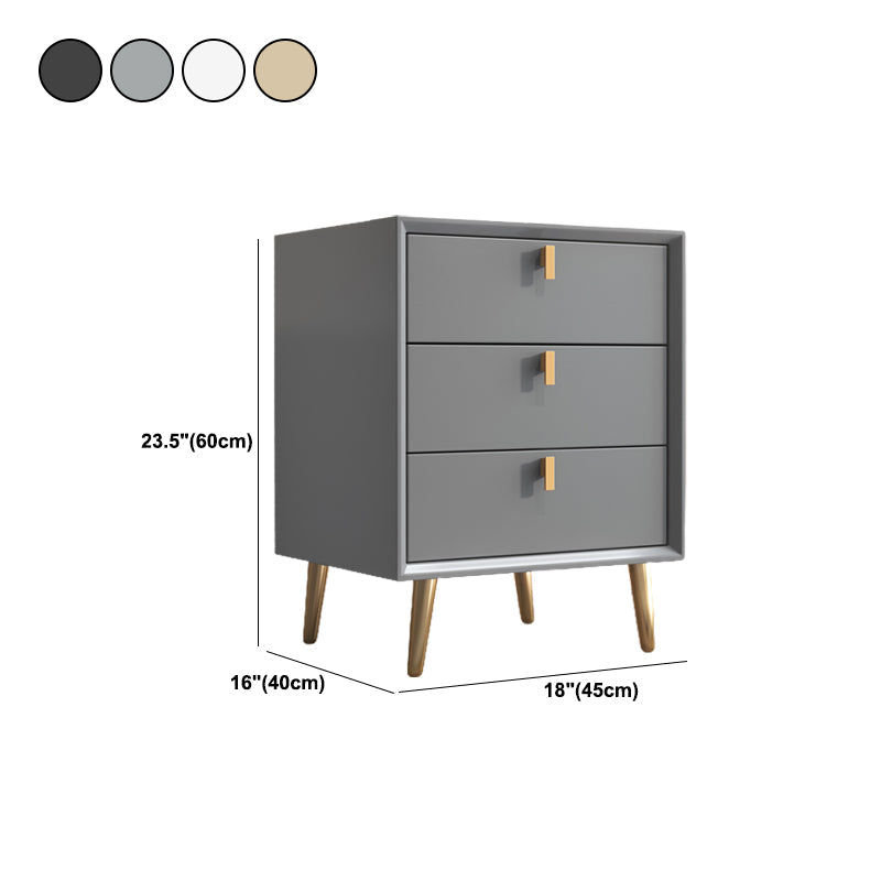 Table de nuit en bois massif moderne lit de nuit de lit moderne avec 3 tiroirs pour le salon 18 "W x 24" H