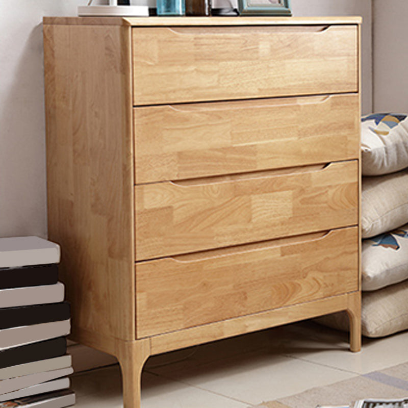Contemporary Rubber Wood Storage Chest Home Chest with Drawers Natural 4 Clearhalo 'Bedroom Furniture' 'Dressers & Chests' 'dressers_chests' 'furn' 'furn_dressers_chests' 'Furniture' 6048527