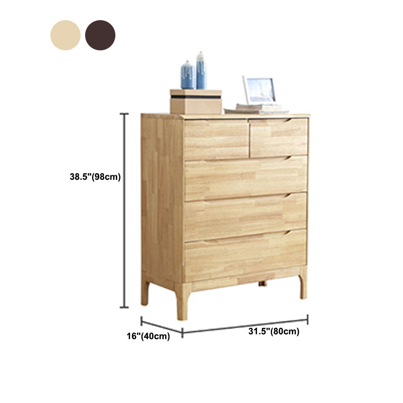 Contemporary Rubber Wood Storage Chest Home Chest with Drawers Clearhalo 'Bedroom Furniture' 'Dressers & Chests' 'dressers_chests' 'furn' 'furn_dressers_chests' 'Furniture' 6048544