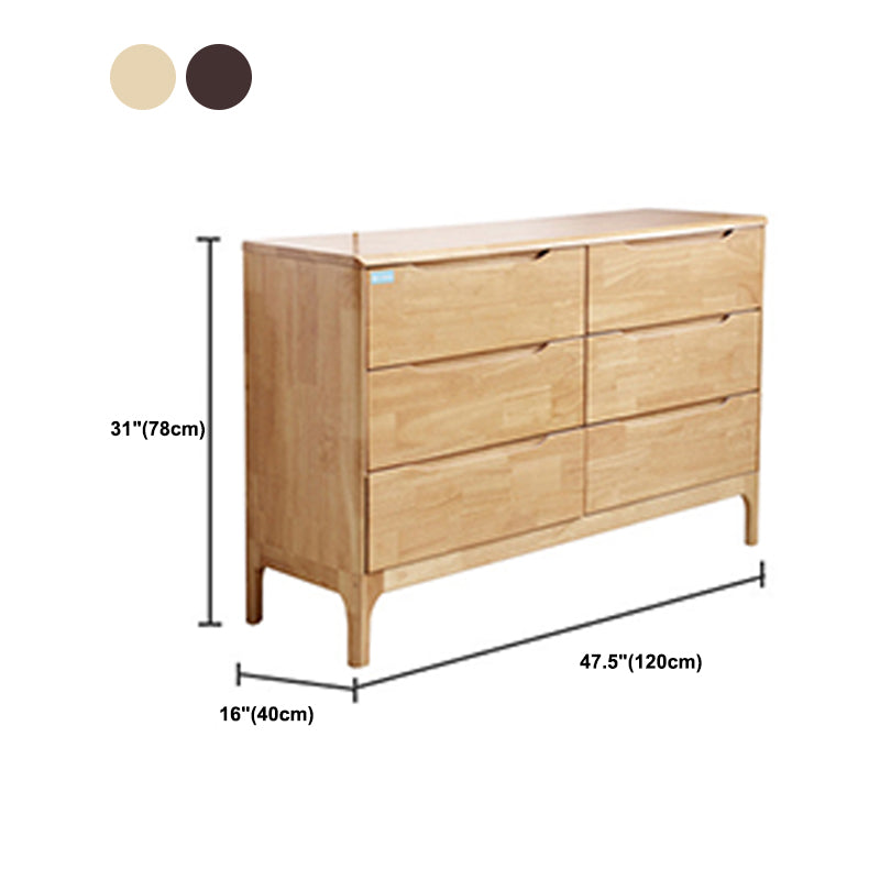 Contemporary Rubber Wood Storage Chest Home Chest with Drawers Clearhalo 'Bedroom Furniture' 'Dressers & Chests' 'dressers_chests' 'furn' 'furn_dressers_chests' 'Furniture' 6048545