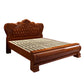 84.65 inch Wide Traditional Bed Rubberwood Bed Frame with Headboard Clearhalo 'Bedroom Furniture' 'Beds' 'furn' 'furn_beds' 'Furniture' 6048625