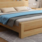 Traditional Panel Bed with Storage 38.58" High Brown Rubberwood Bed