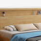 Traditional Panel Bed with Storage 38.58" High Brown Rubberwood Bed