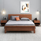 Queen Bed 43.3 Inch High Walnut Panel Bed in Brone with 4 Legs Panel California King Clearhalo 'Bedroom Furniture' 'Beds' 'furn' 'furn_beds' 'Furniture' 6048691