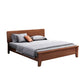 Queen Bed 43.3 Inch High Walnut Panel Bed in Brone with 4 Legs Clearhalo 'Bedroom Furniture' 'Beds' 'furn' 'furn_beds' 'Furniture' 6048695